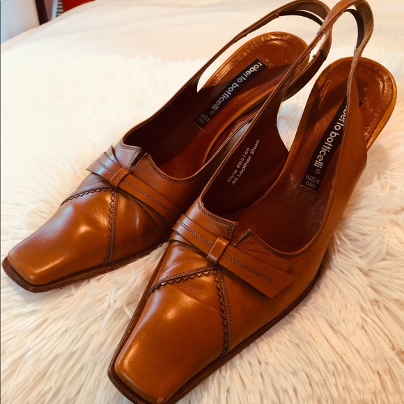 Roberto Botticelli Rust Short Heel Sling Back - Picture 4 of 8